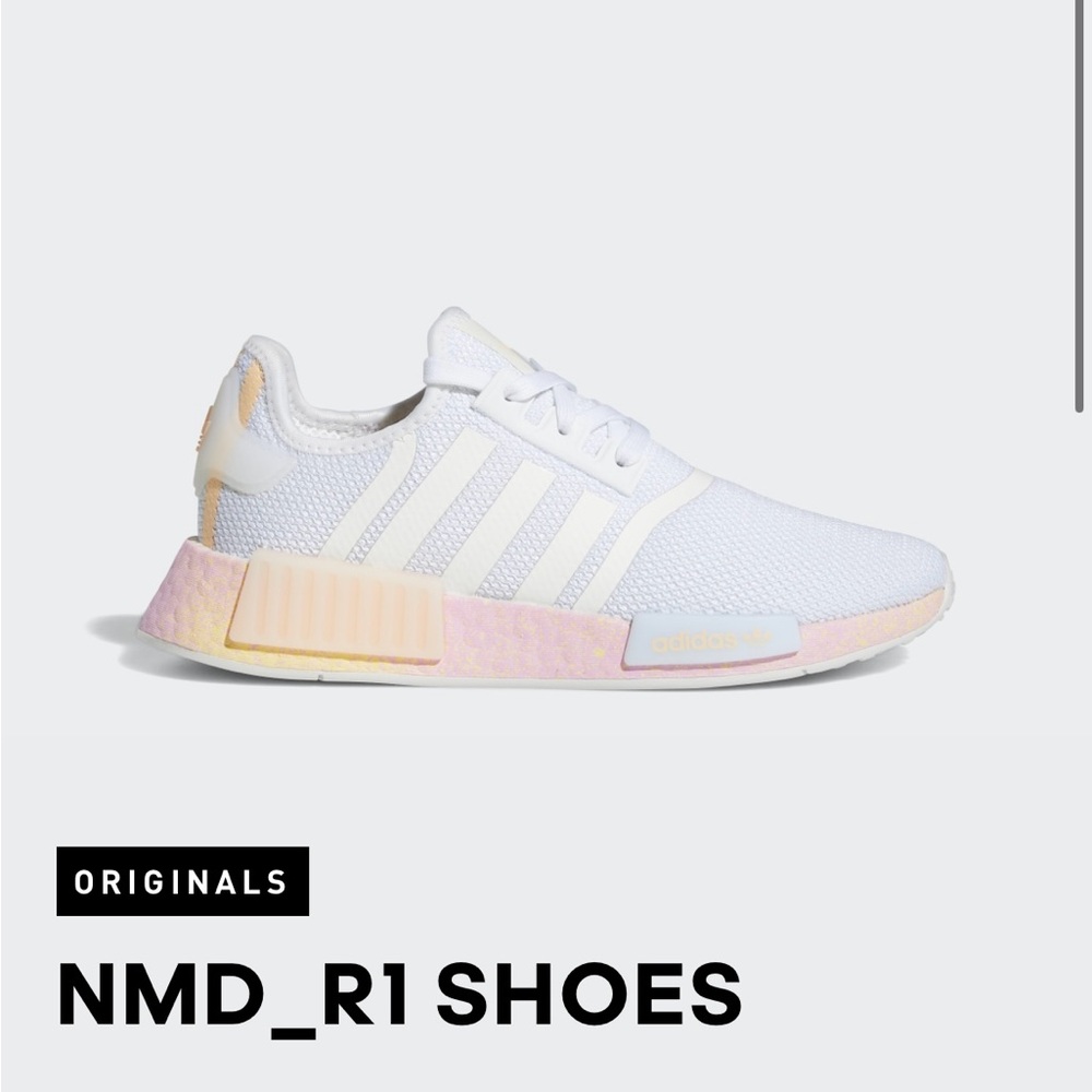 Adidas NMD_R1 Women's White and Pink Shoes